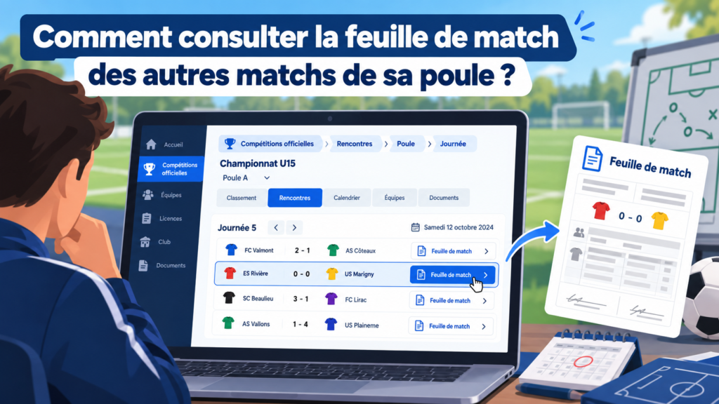 Consulter les feuilles de match sur Footclubs