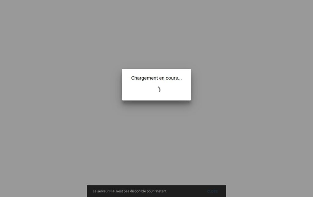 Le serveur FFF n est pas disponible pour l instant